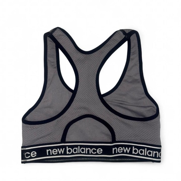New Balance Gray and Black Racerback Sports Bra Size L - Picture 3 of 3